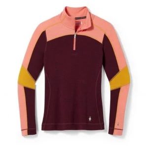 - WOMEN'S SMARTWOOL COLORBLOCK 1/4 ZIP MERINO BASE LAYER